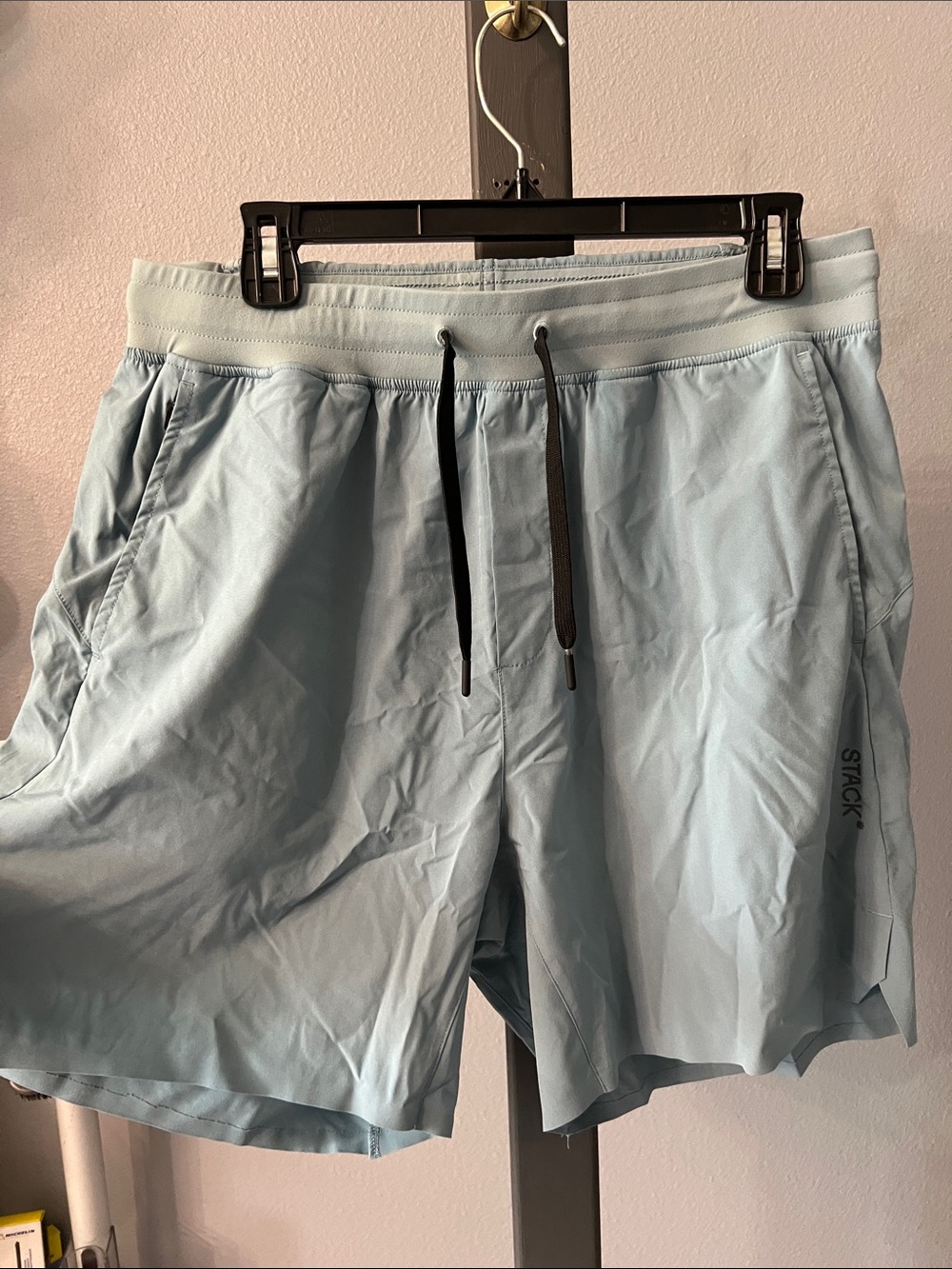 STACK athletics Light Blue Athletic Shorts with Drawstring